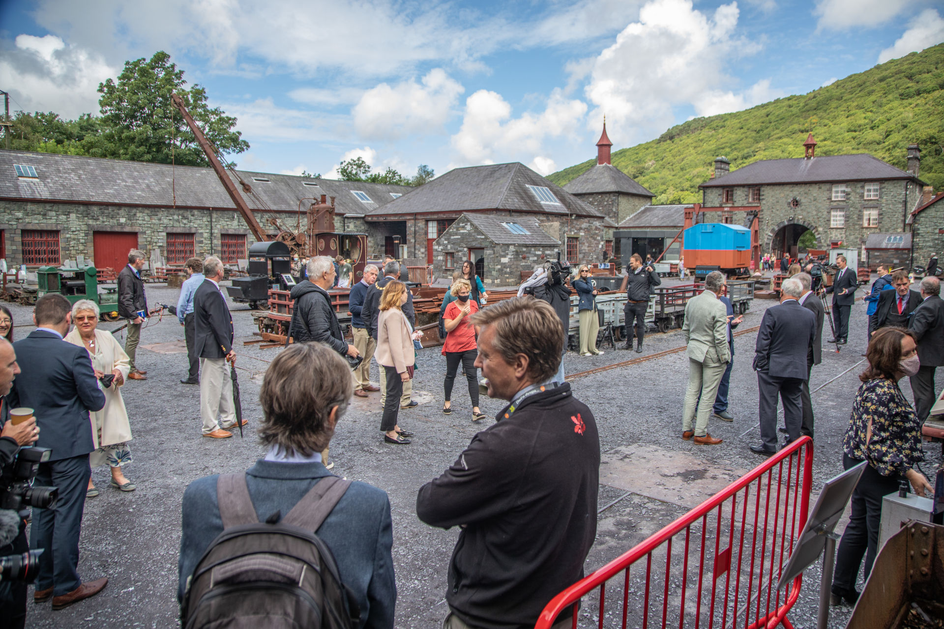 The press and members of the Wales Slate Steering Group and Partners gathered at the National Slate Museum, Llanberis awaiting the announcement.